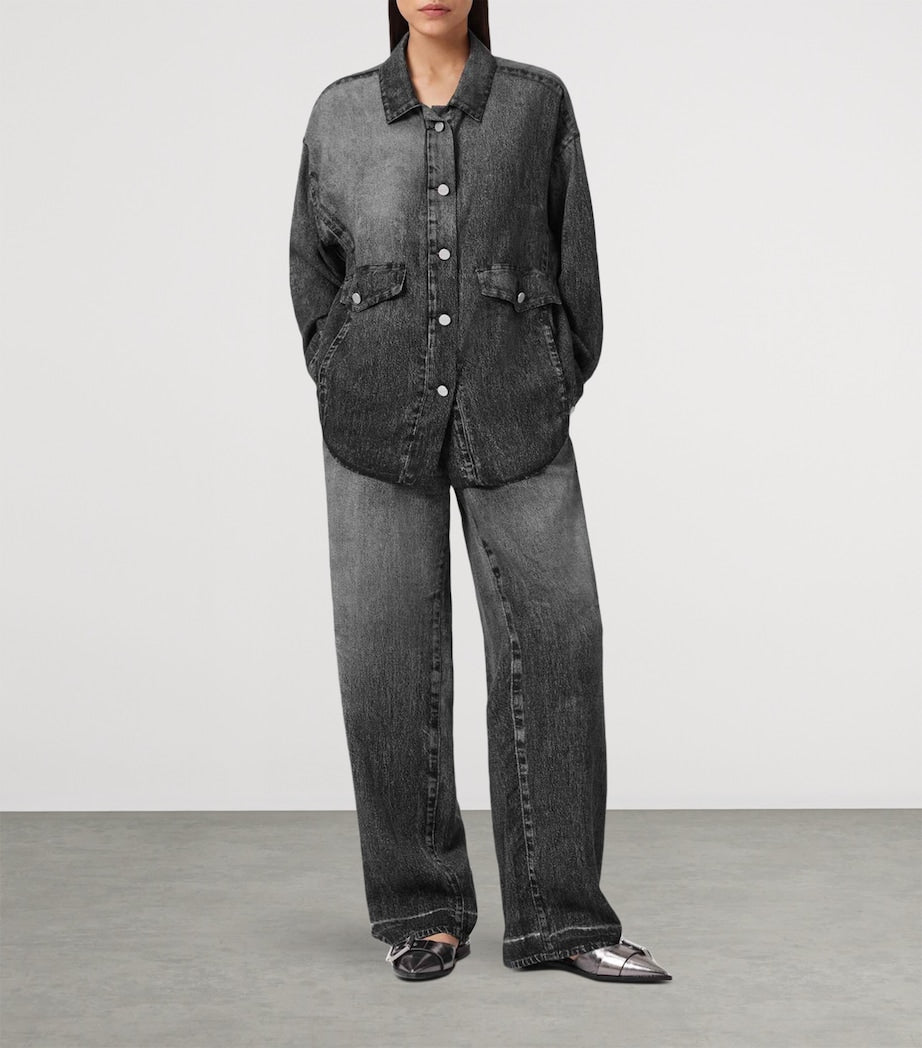 Oversized Illusion Print Hettie Overshirt