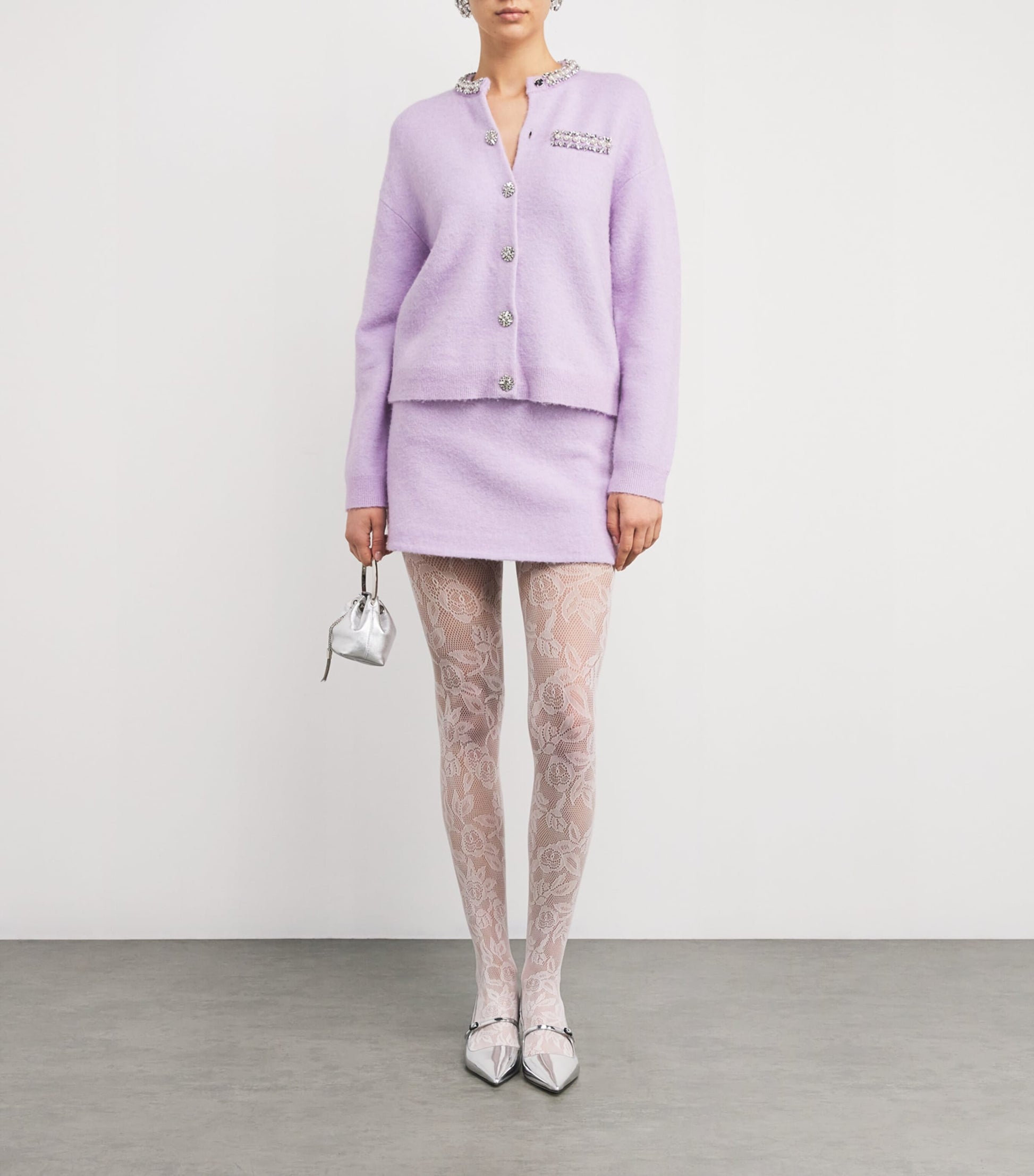 Falke White x Kaviar Gauche Lace Tights