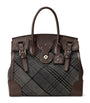 Ralph Lauren Collection Grey Wool-Leather Soft Ricky 33 Top-Handle Bag