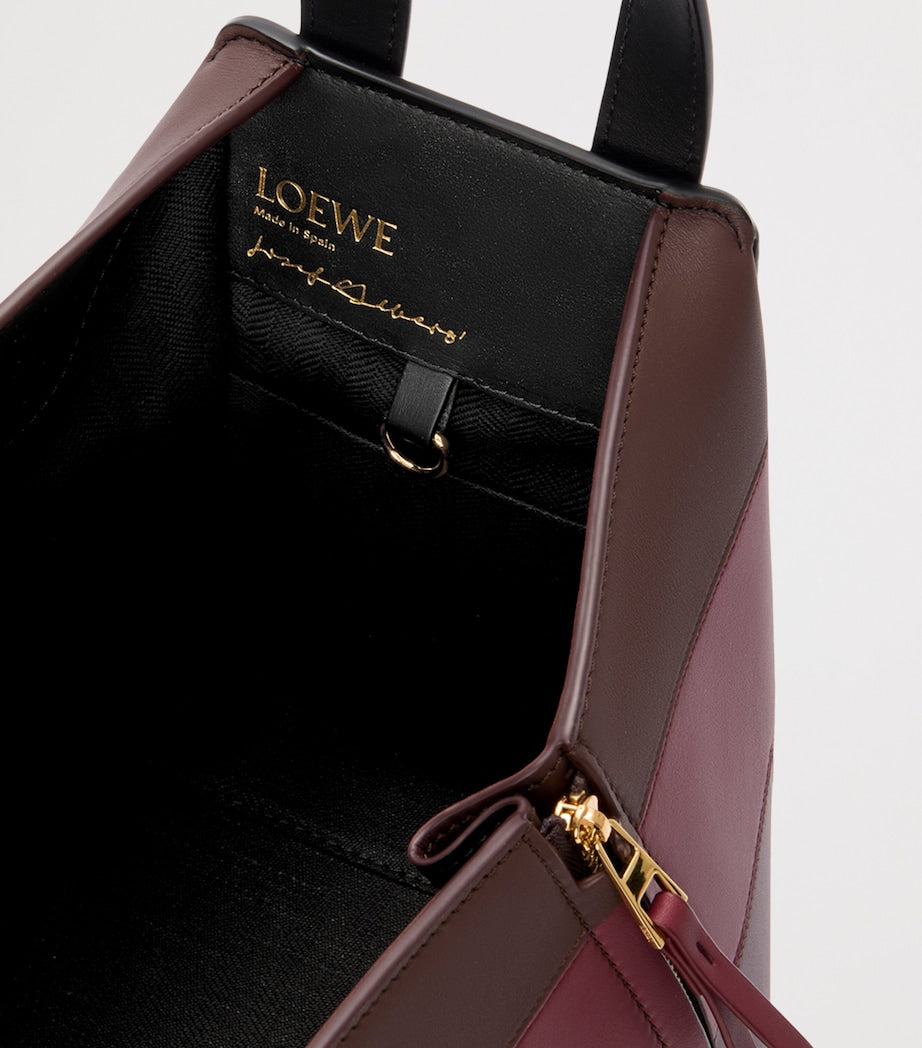 LOEWE Black x Albers Leather Hammock Top-Handle Bag