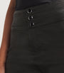 Black Leather Lou Lou Flared Trousers