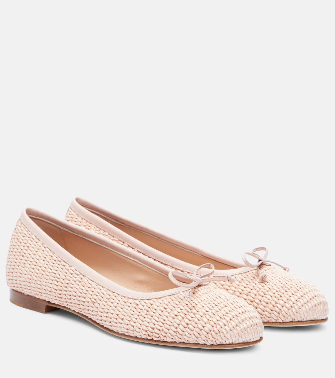Manolo Blahnik - Veralli raffia ballet flats