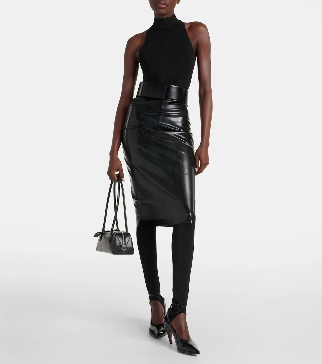 Alaïa - Latex pencil skirt