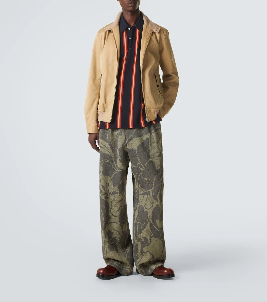 Junya Watanabe - Striped wool polo shirt