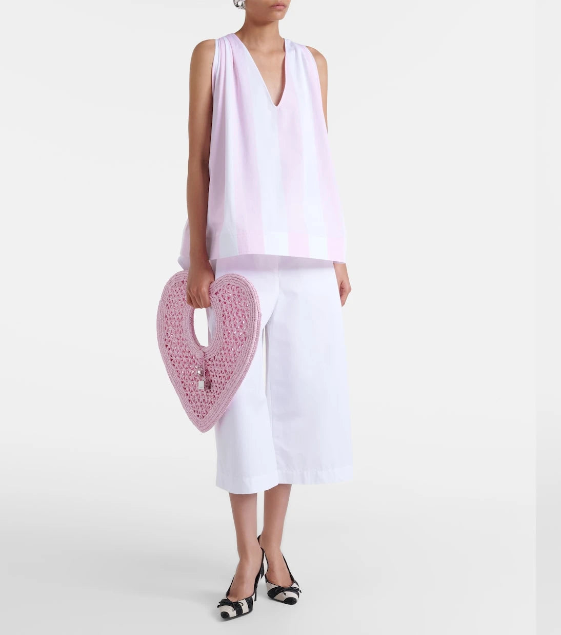 Jacquemus - Spiaggia Coeur Small raffia top-handle bag