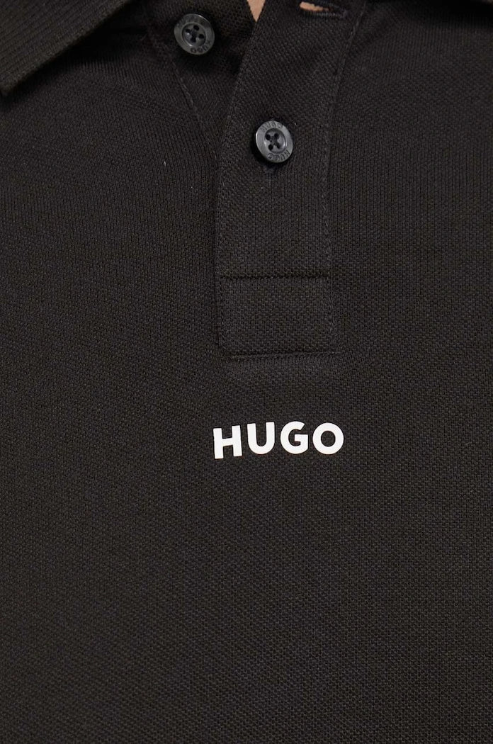 Yaka detaylı pamuklu tişört HUGO