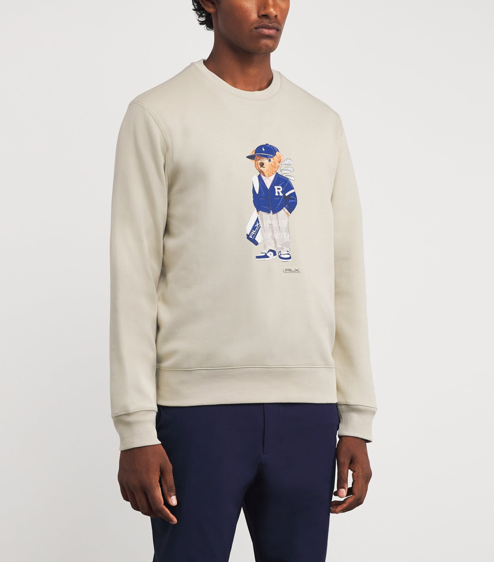 Cotton-Blend Performance Polo Bear Sweatshirt