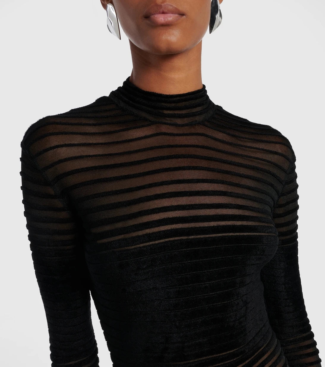 Mugler - re/edit semi-sheer gown