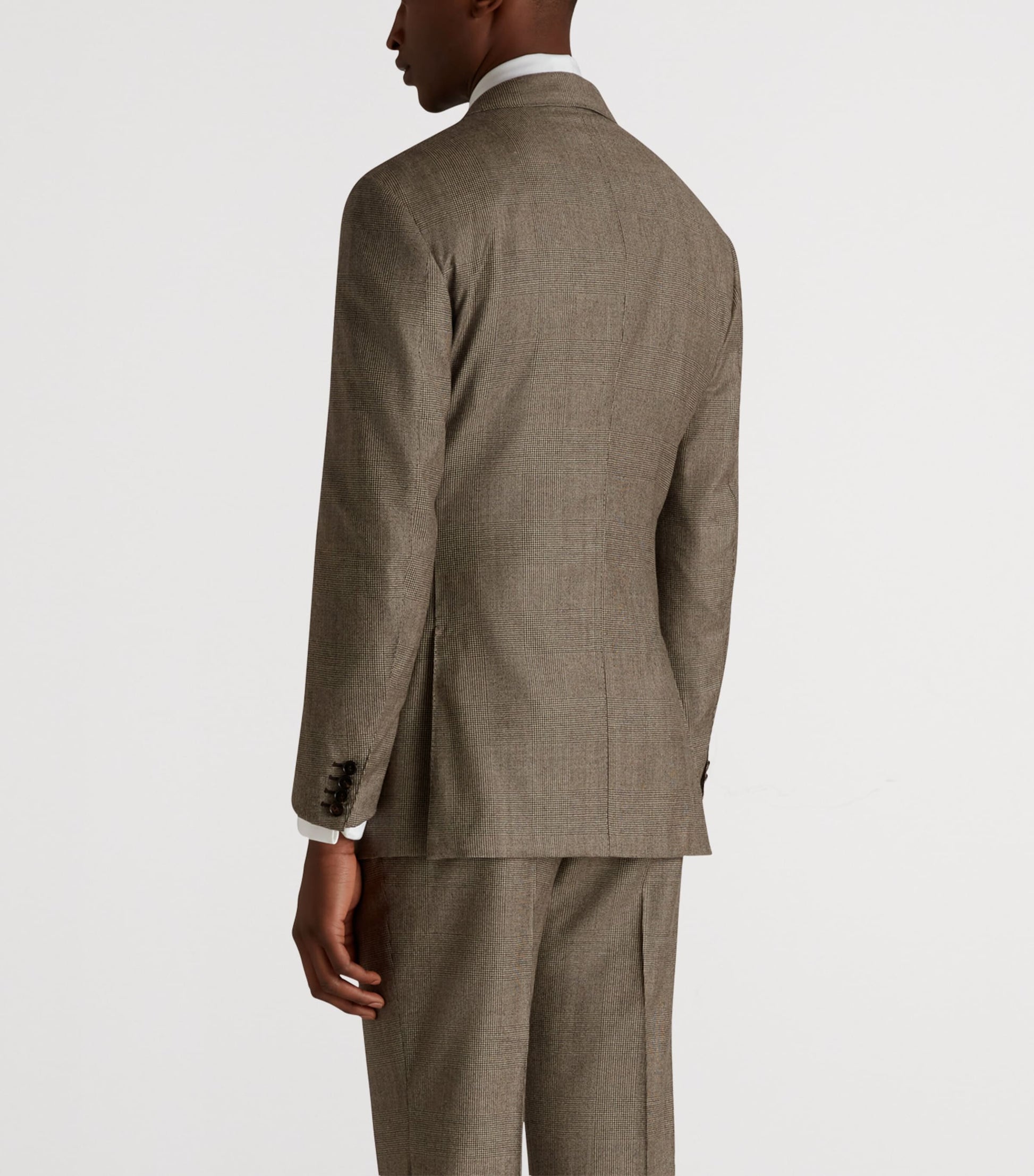 Dunhill Brown Wool Glen Check Bourdon Blazer