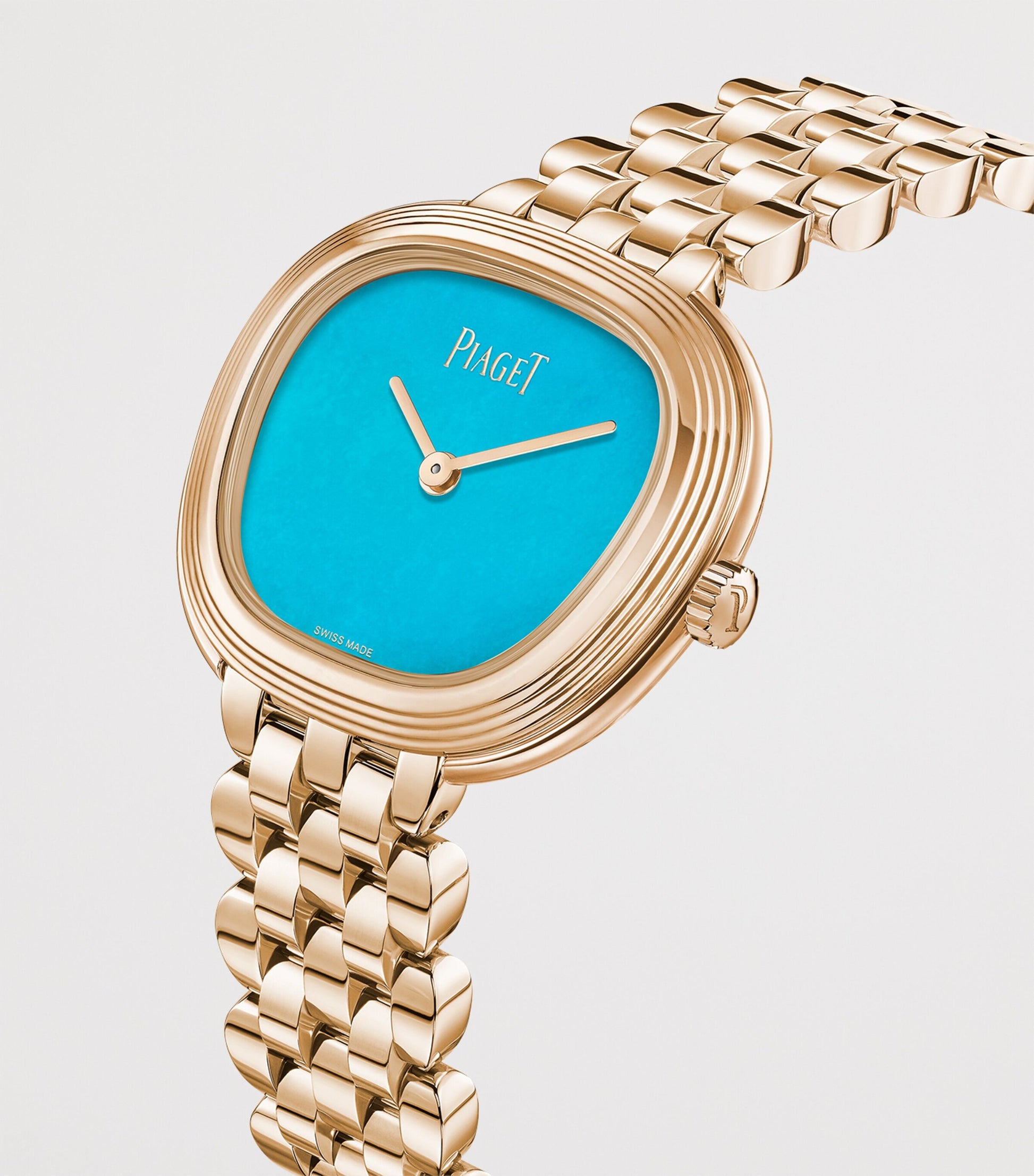 Piaget Rose Gold and Turquoise Sixtie Watch 29mm