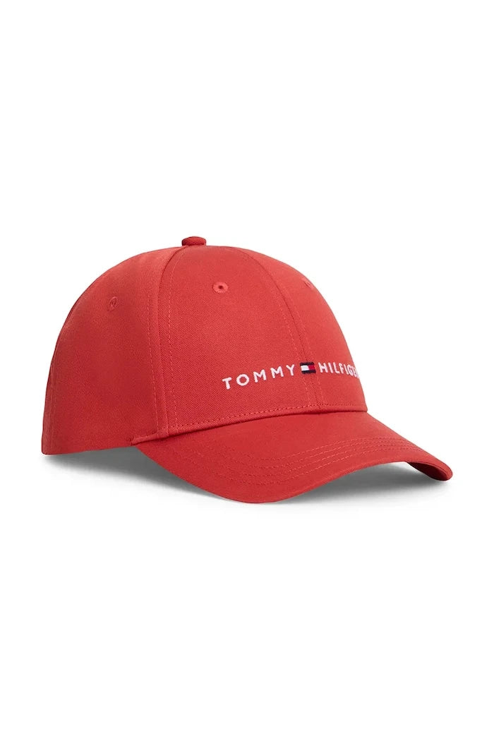 Памучна шапка с козирка Tommy Hilfiger