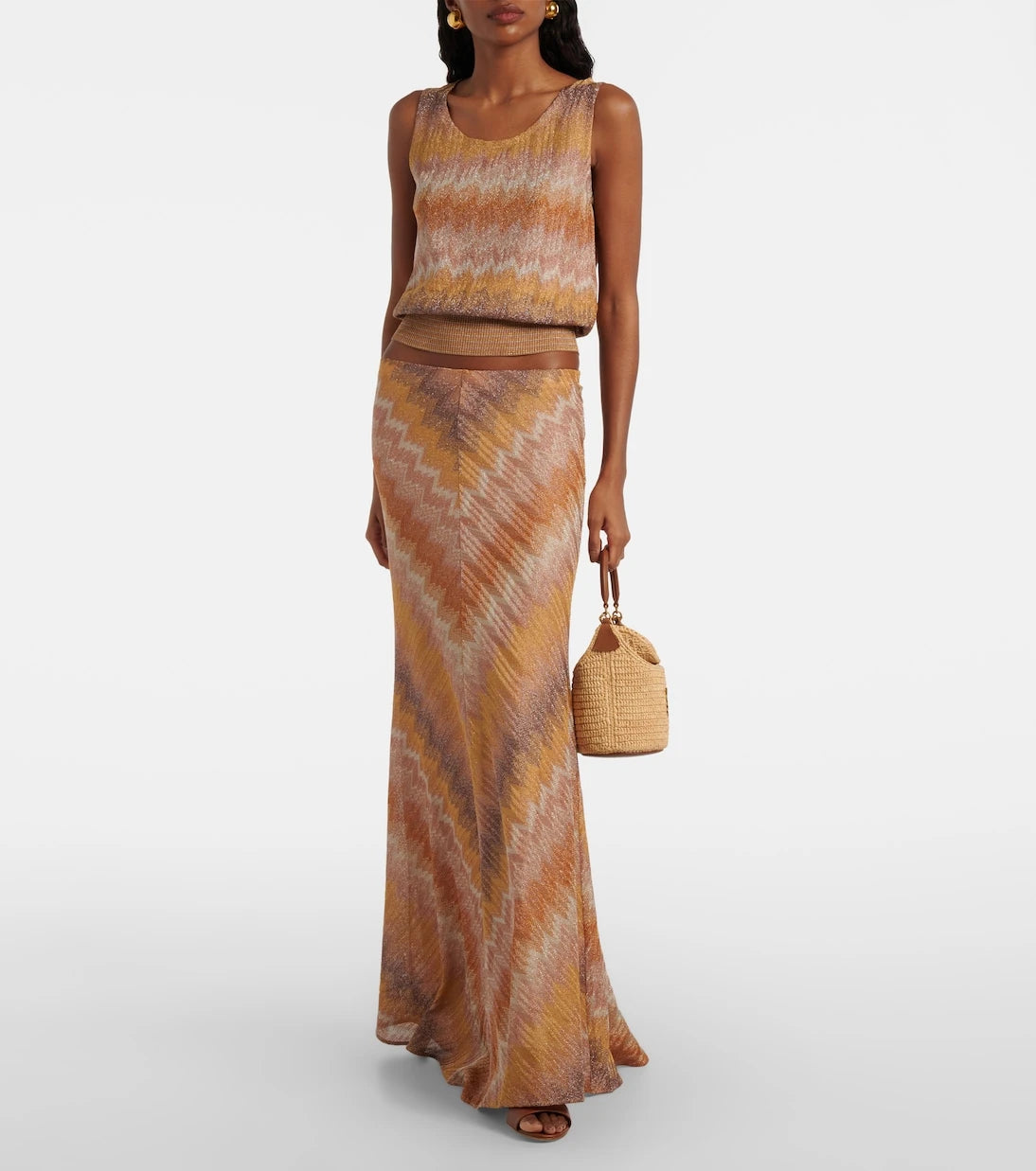 Missoni - Zigzag lamé maxi skirt