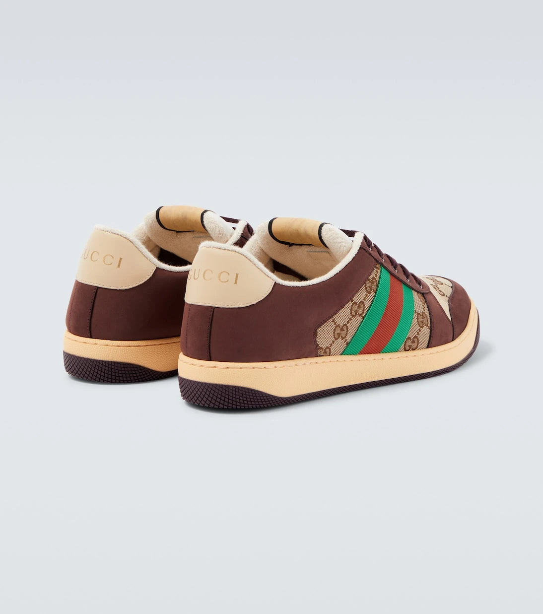 Gucci - Screener GG Canvas and suede sneakers