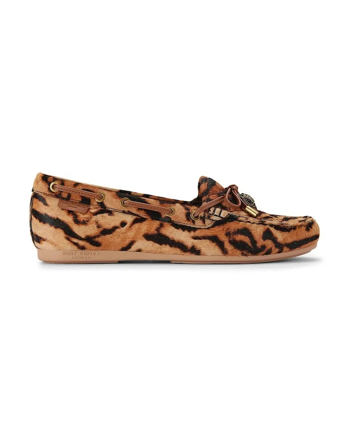 Kurt Geiger London Kadın Süet Eagle Moccasin Camel