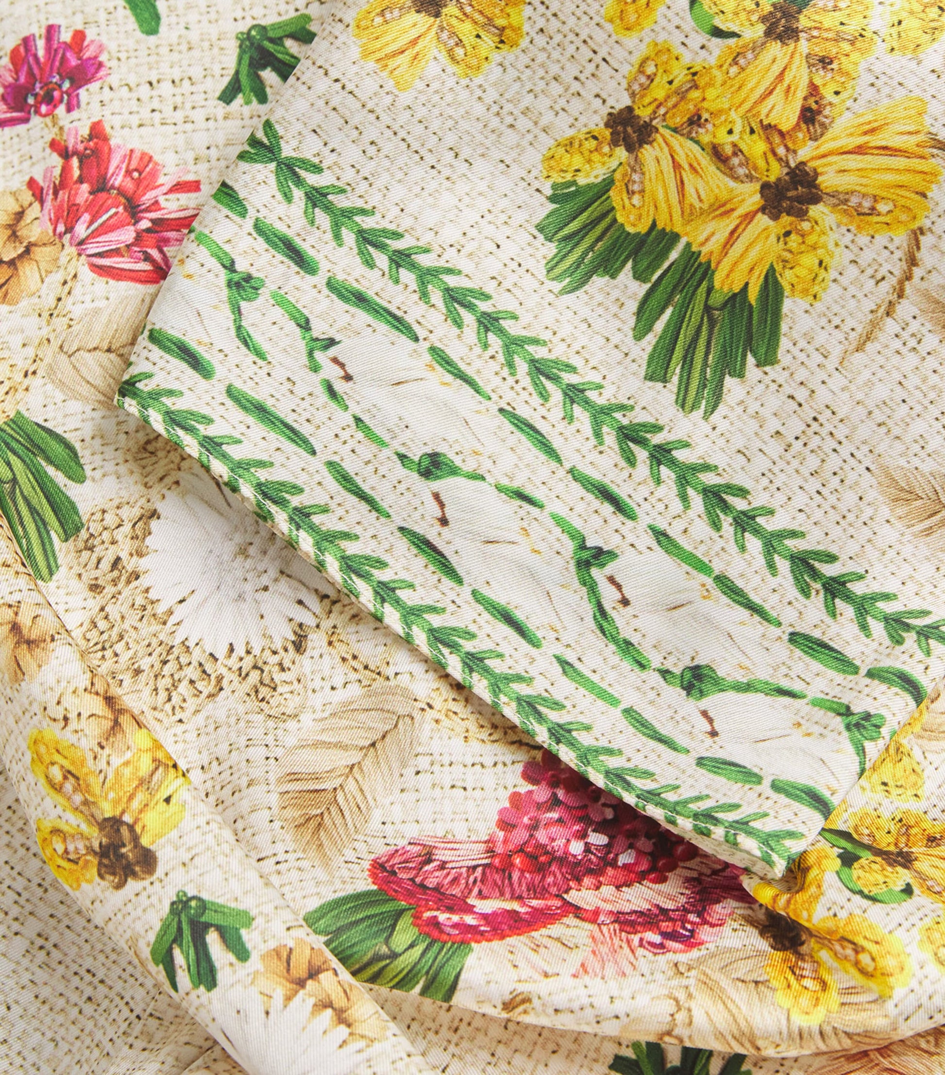 Satin Floral Collins Kaftan