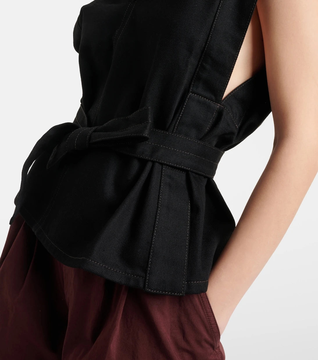 Lemaire - Chasuble belted denim top