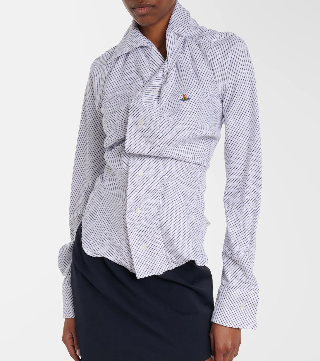 Vivienne Westwood - Striped cotton-blend poplin shirt