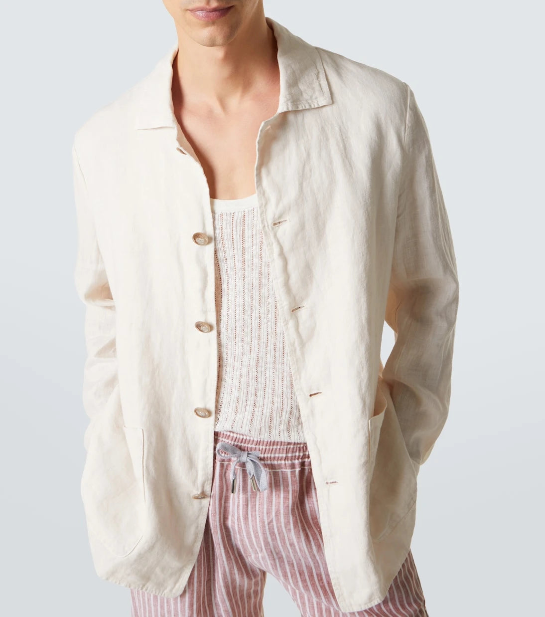 Fedeli - Oxford linen jacket