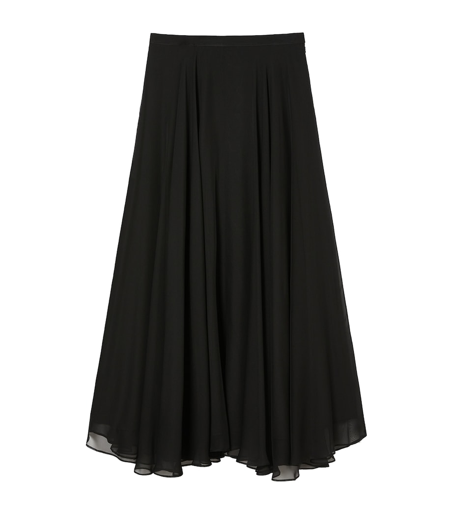 Marina Rinaldi Black Layered Maxi Skirt