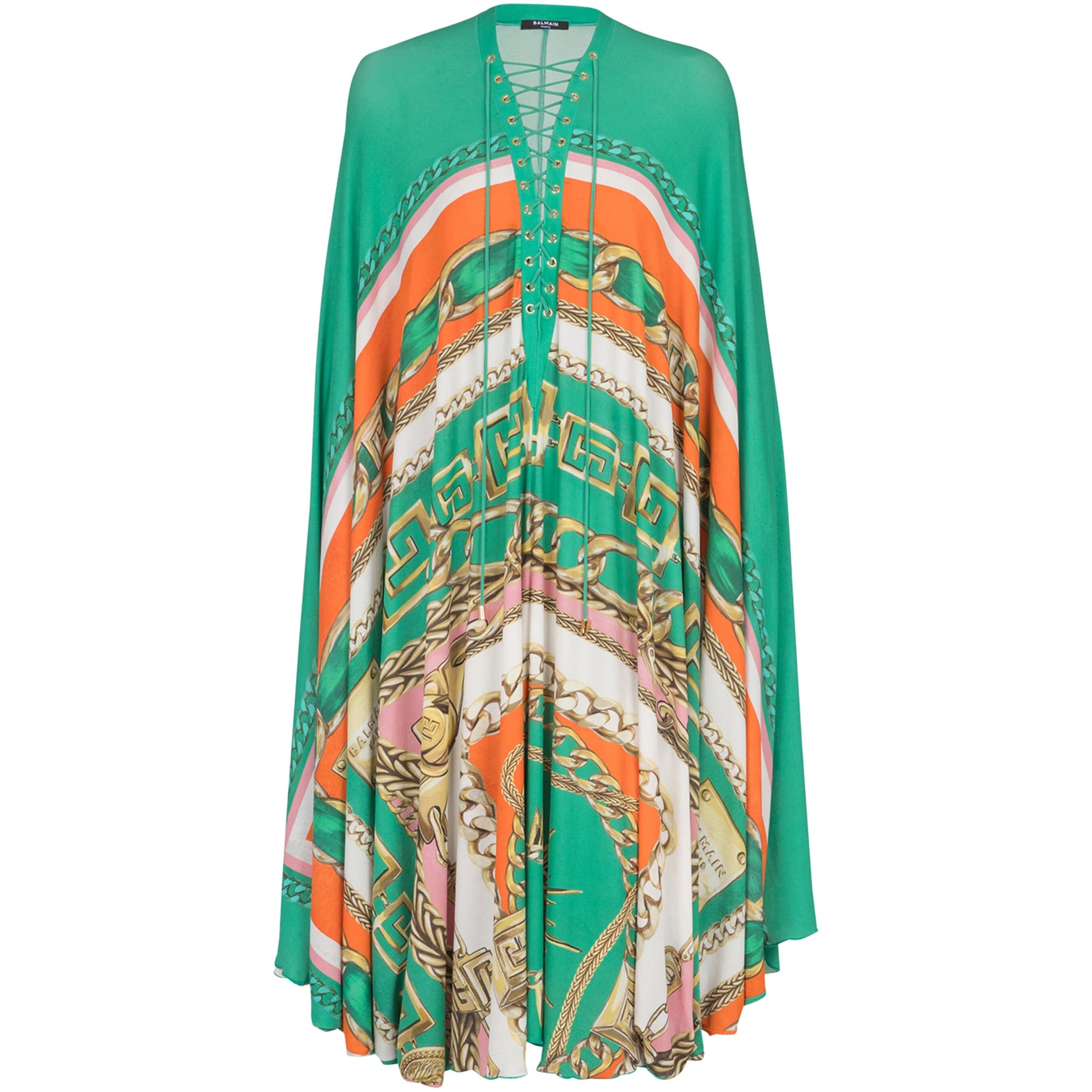 Multi Printed Kaftan Midi Dress