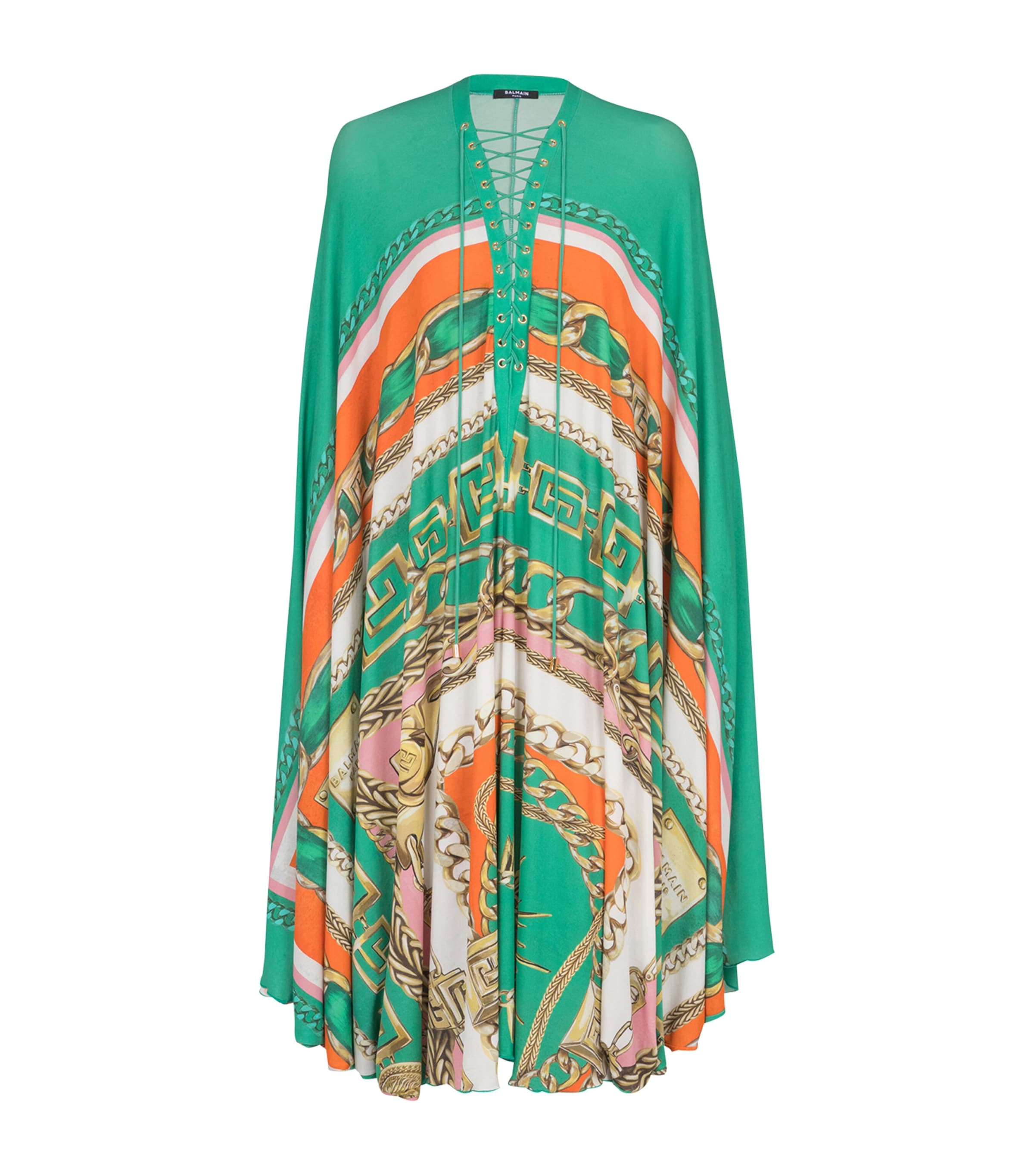 Multi Printed Kaftan Midi Dress