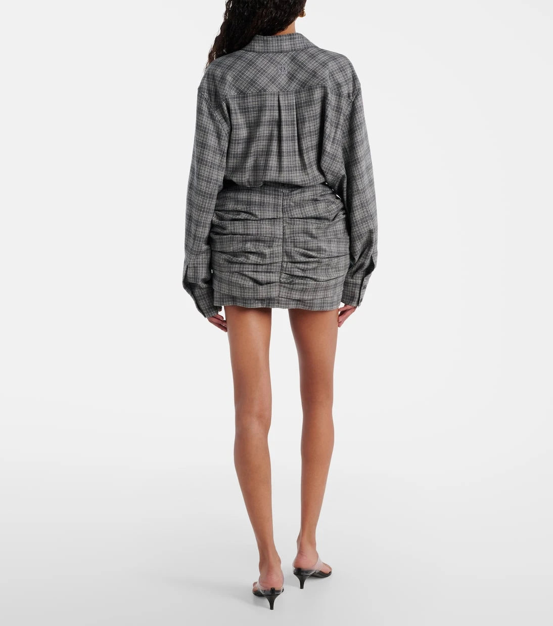 Magda Butrym - Checked wool and cashmere miniskirt