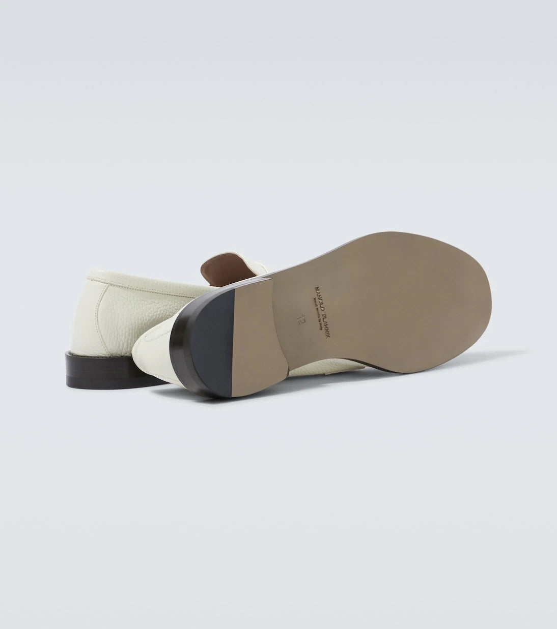 Manolo Blahnik - Perry leather penny loafers