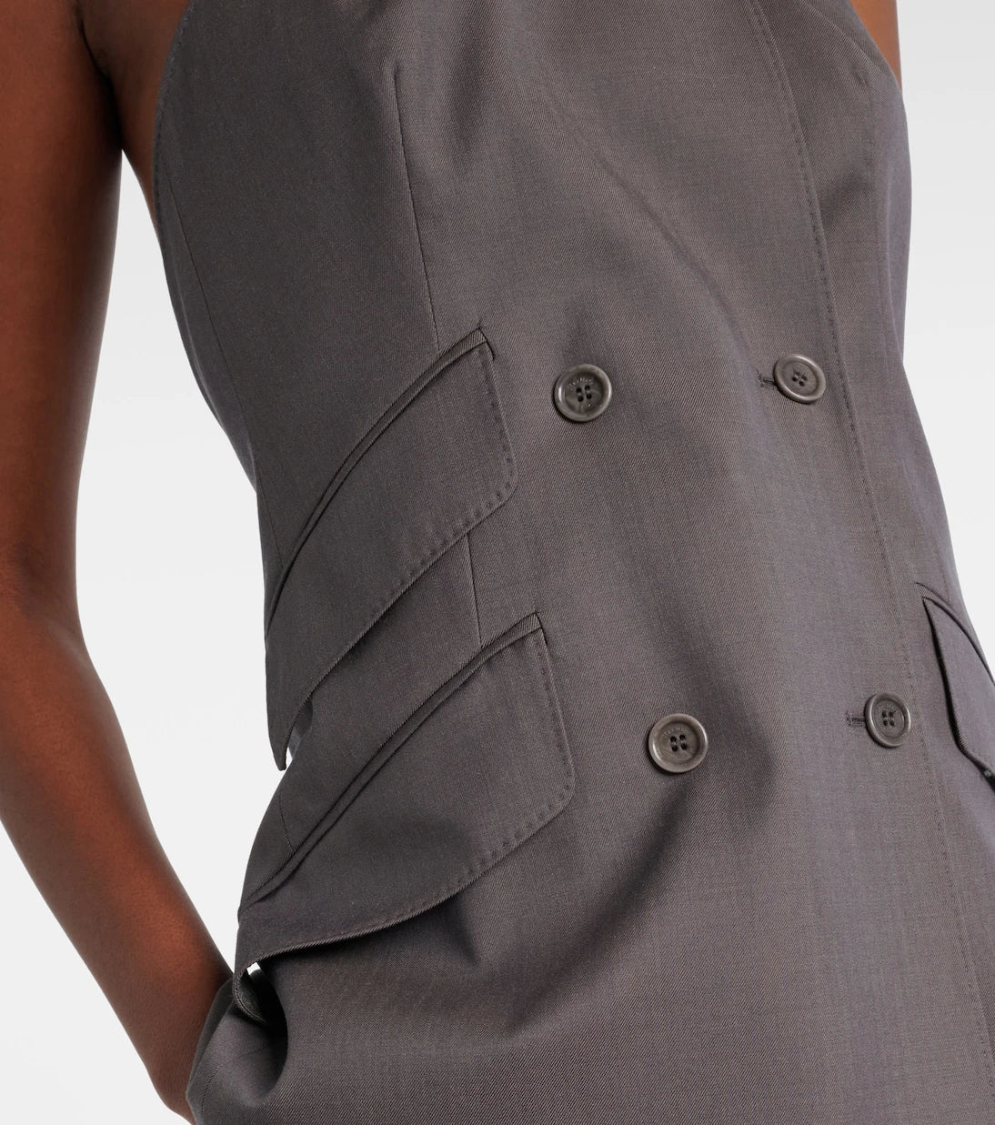 Max Mara - Cali halterneck virgin wool vest