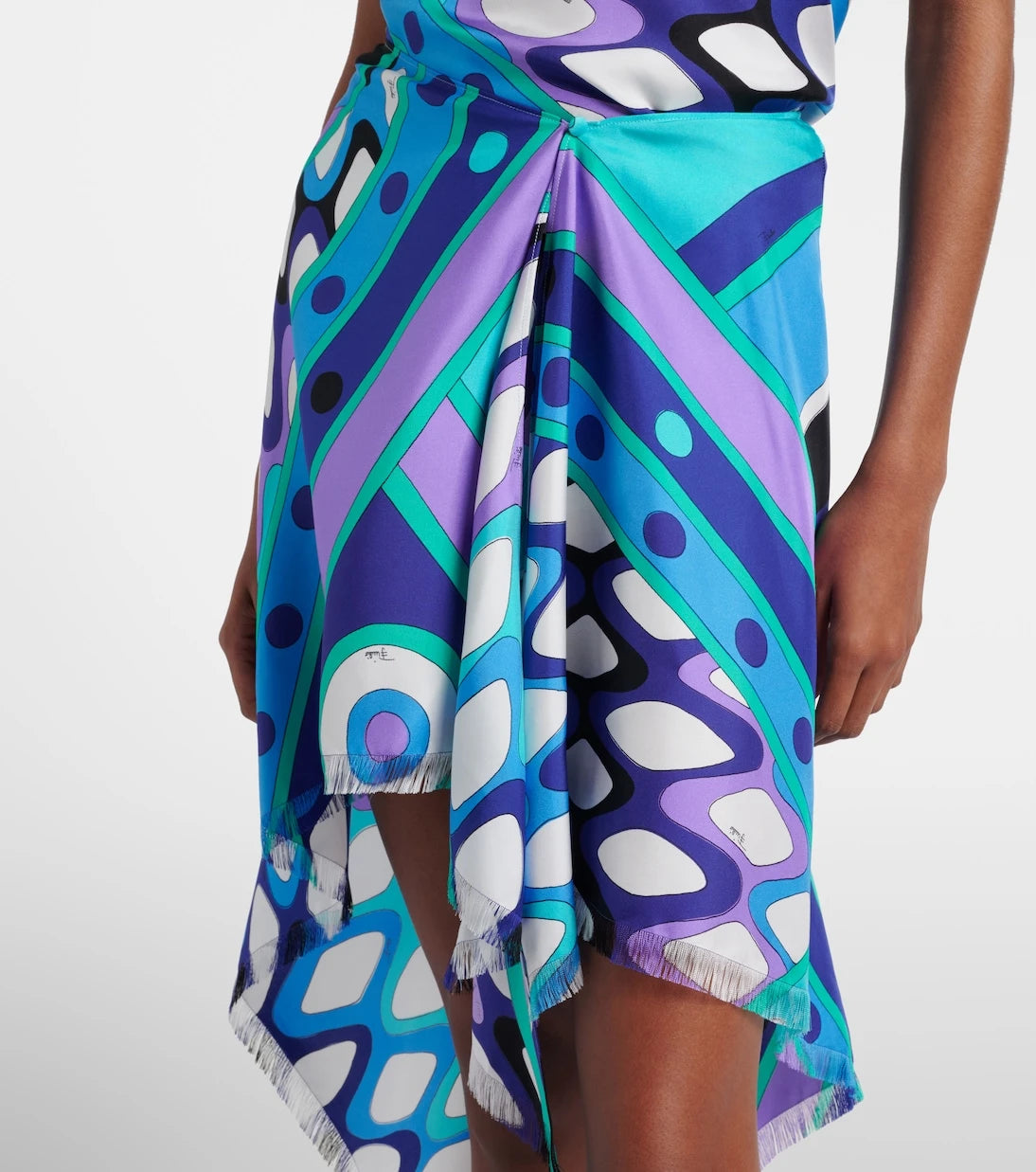 Pucci - Vivara silk twill midi skirt