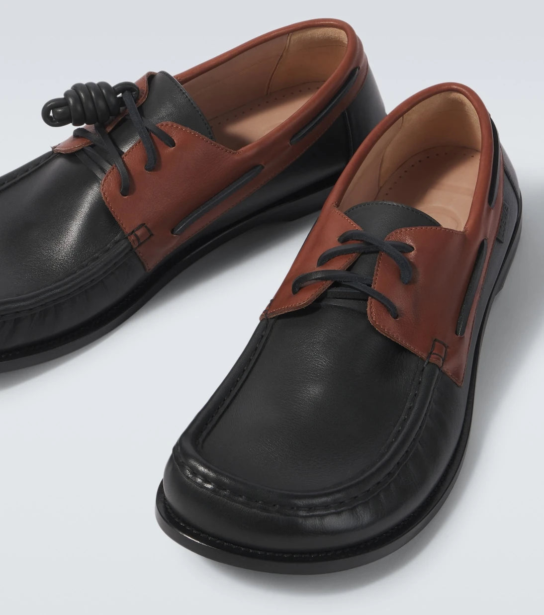 Loewe - Campo leather boat shoes