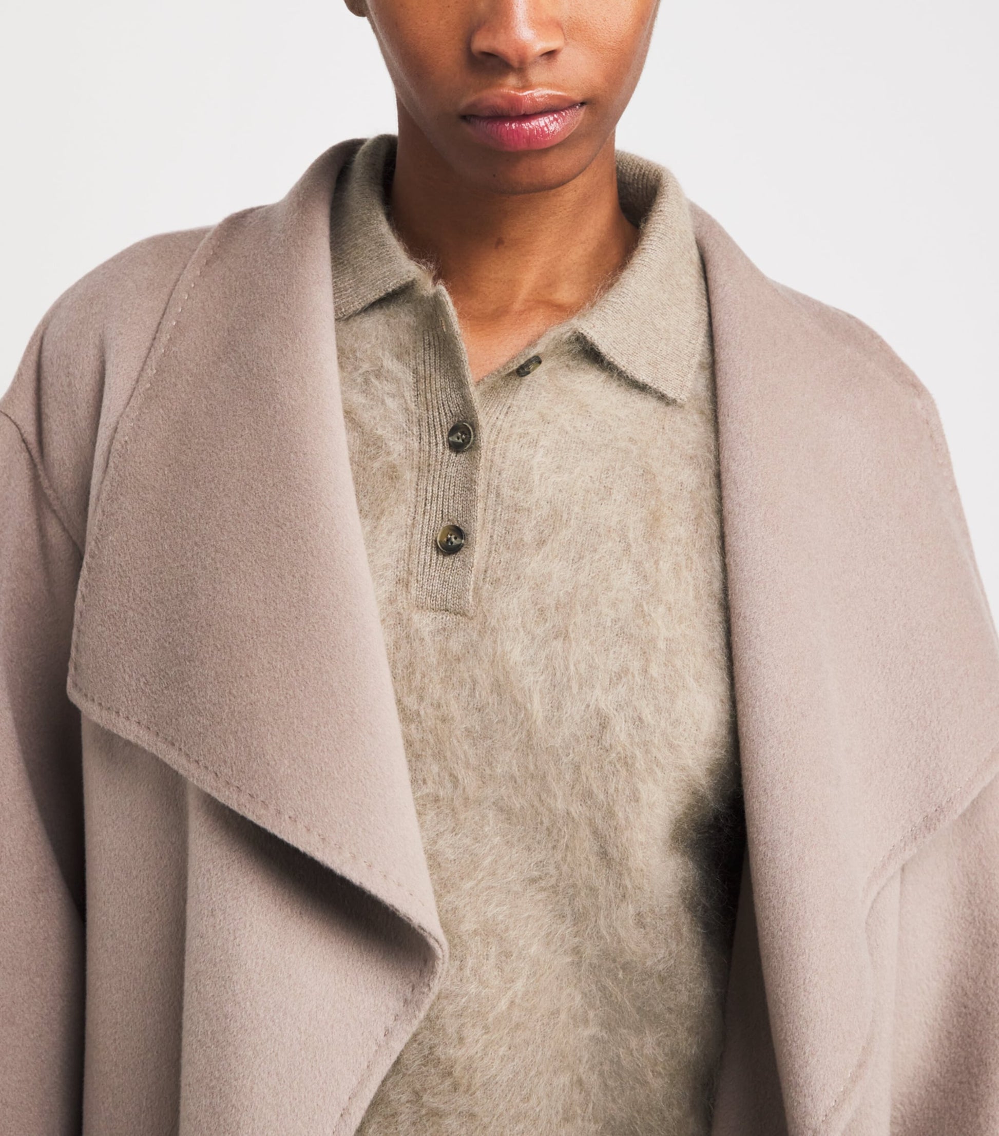 Cashmere Maika Polo Sweater NOUGAT