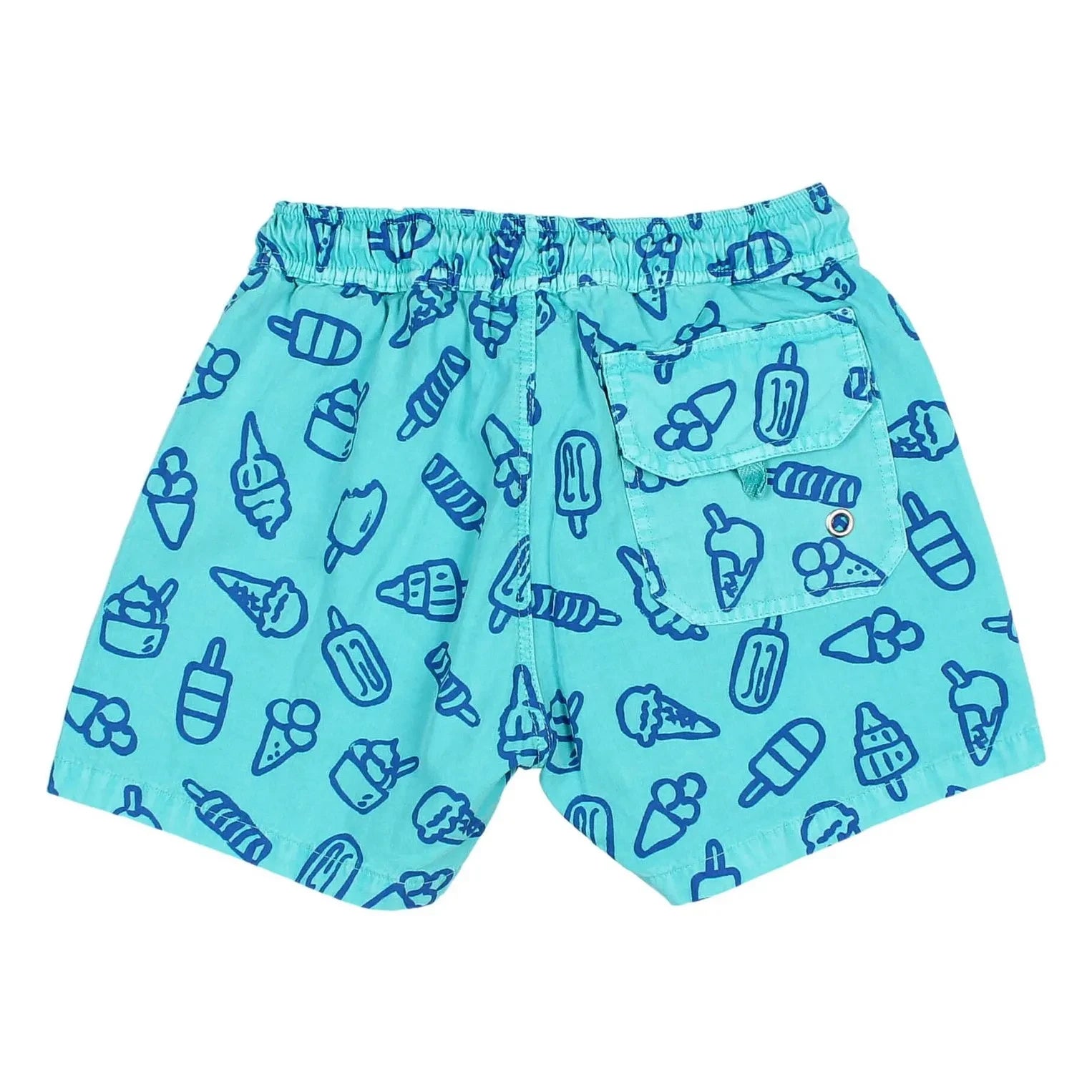 Búho - Short de Bain Glaces Coton Bio | Turquoise