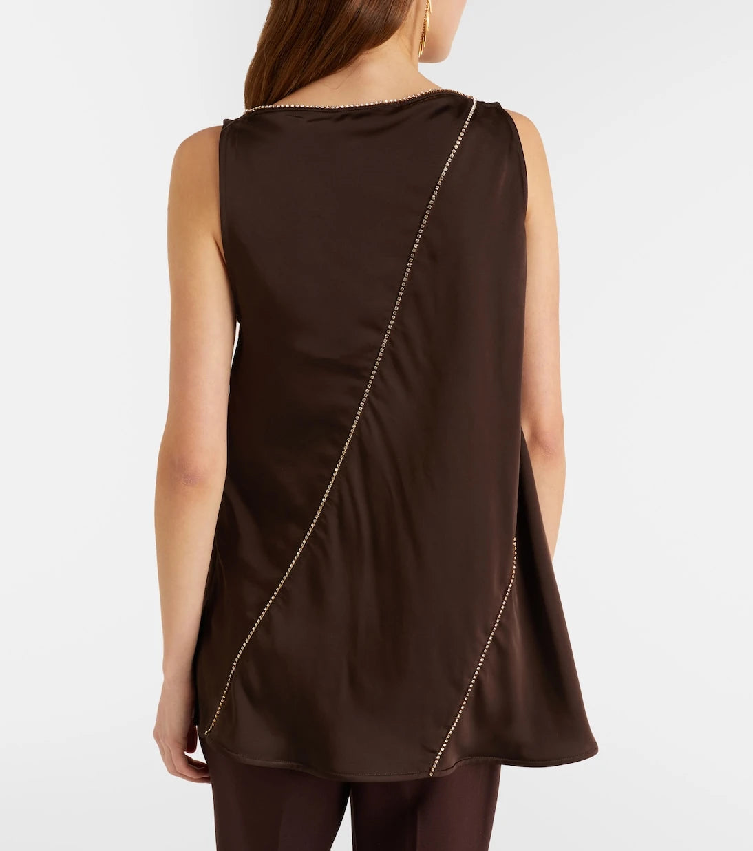Jil Sander - Embellished satin top