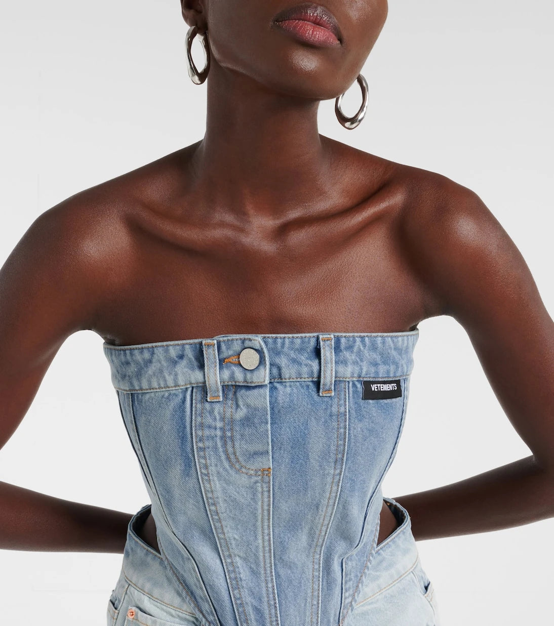 Vetements - Cotton denim corset