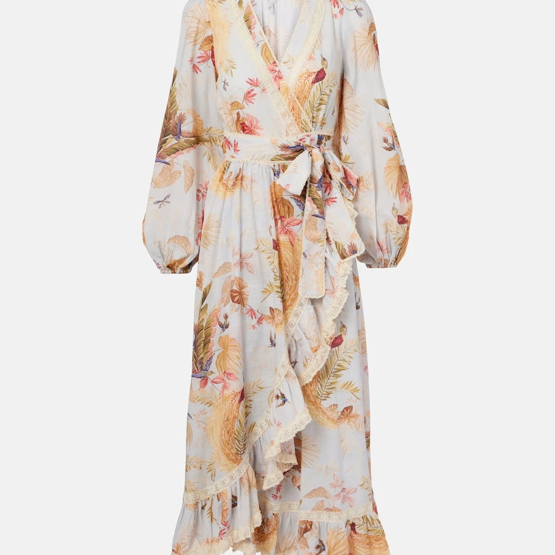 Zimmermann - Ascension floral ruffled cotton midi dress