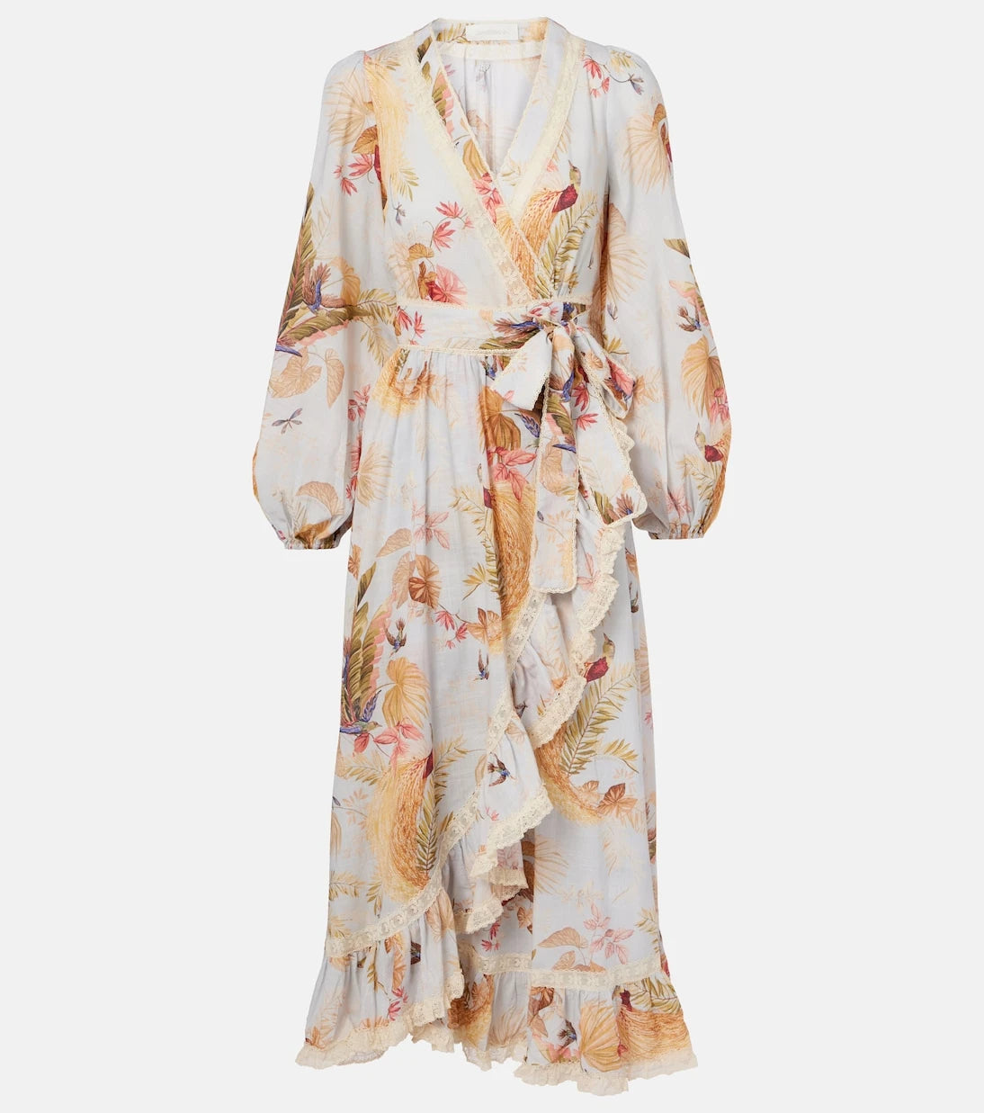 Zimmermann - Ascension floral ruffled cotton midi dress
