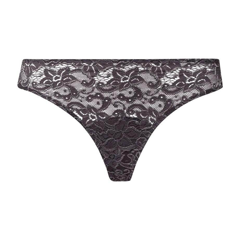 Hanro Black Lace Moments Thong