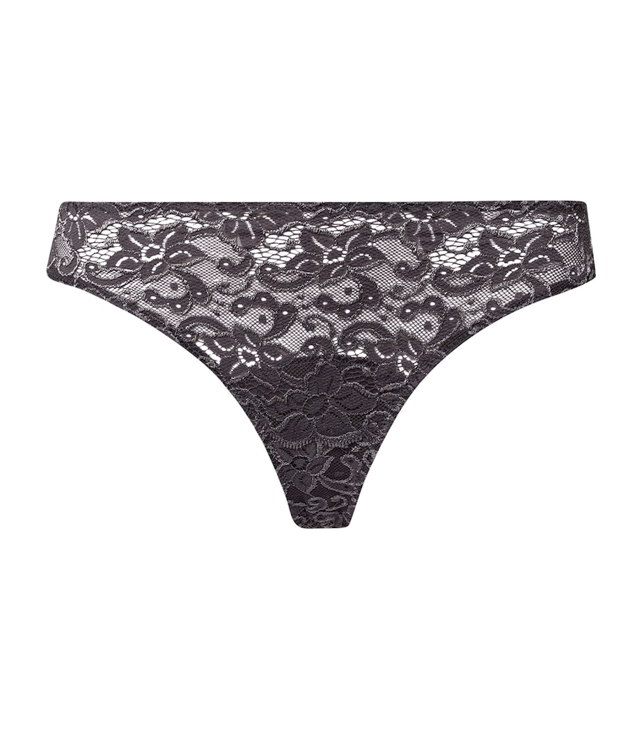 Hanro Black Lace Moments Thong