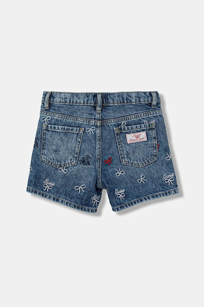 Детски дънков къс панталон Guess