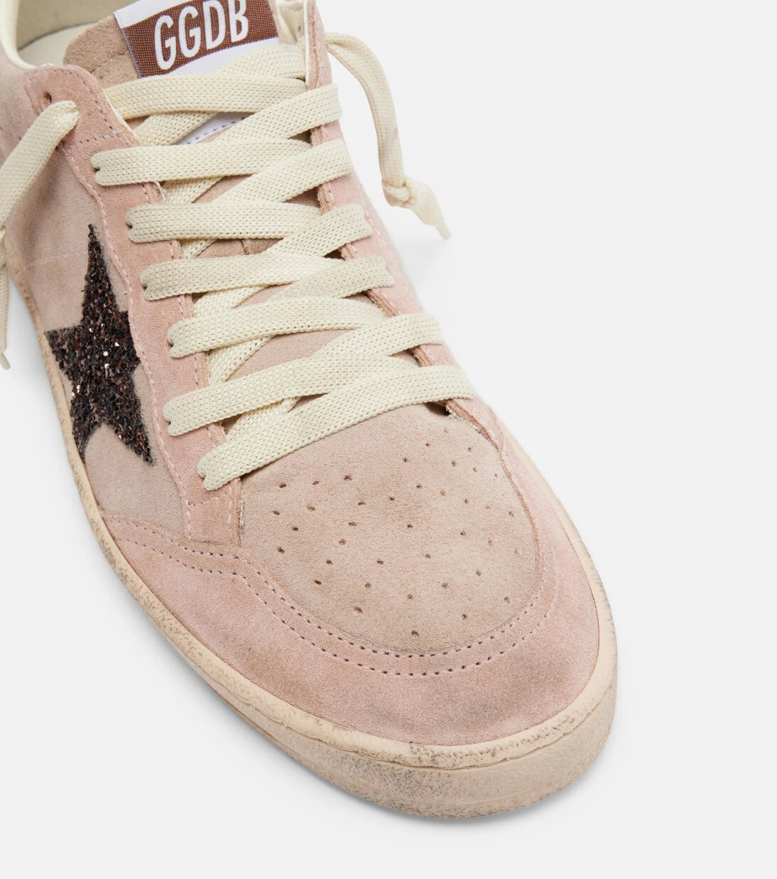 Golden Goose - حذاء سنيكرز Ball Star من جلد السويد اللامع