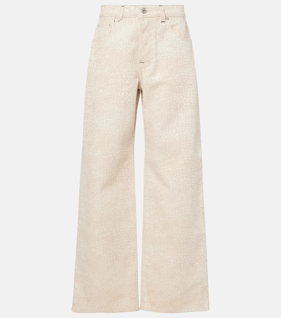 Jacquemus - Croc-effect wide-leg jeans