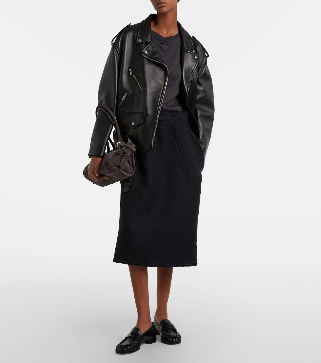 Prada - Leather biker jacket