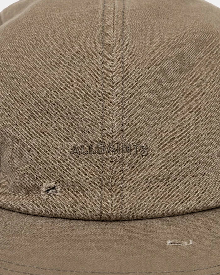 AllSaints ayarlanabilir genişlikli, çıtçıtlı erkek pamuk şapka
