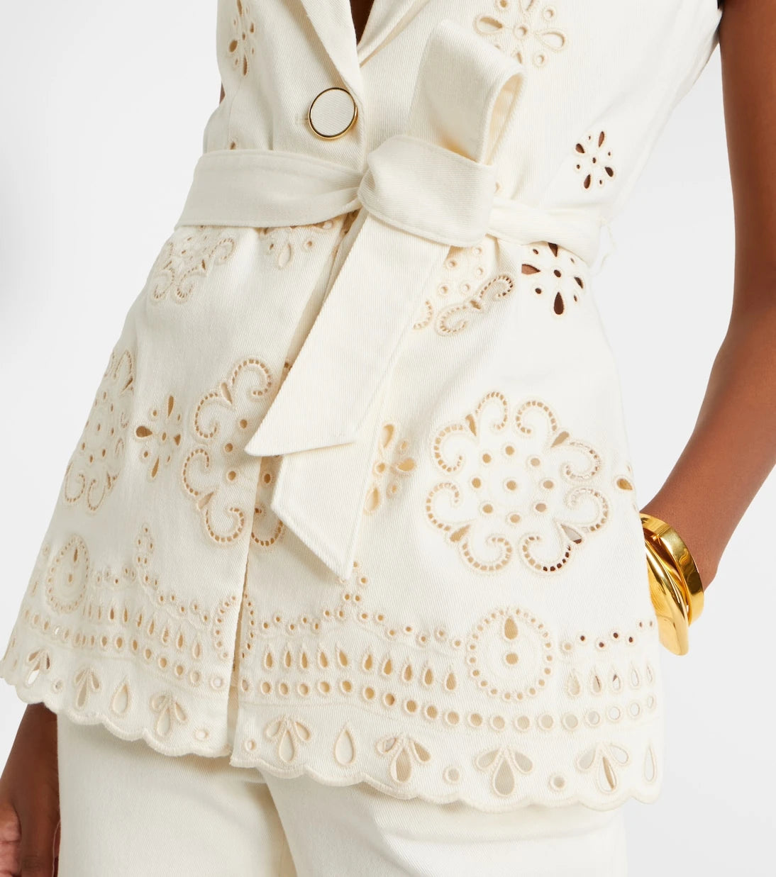 Veronica Beard - Townes eyelet cotton twill vest
