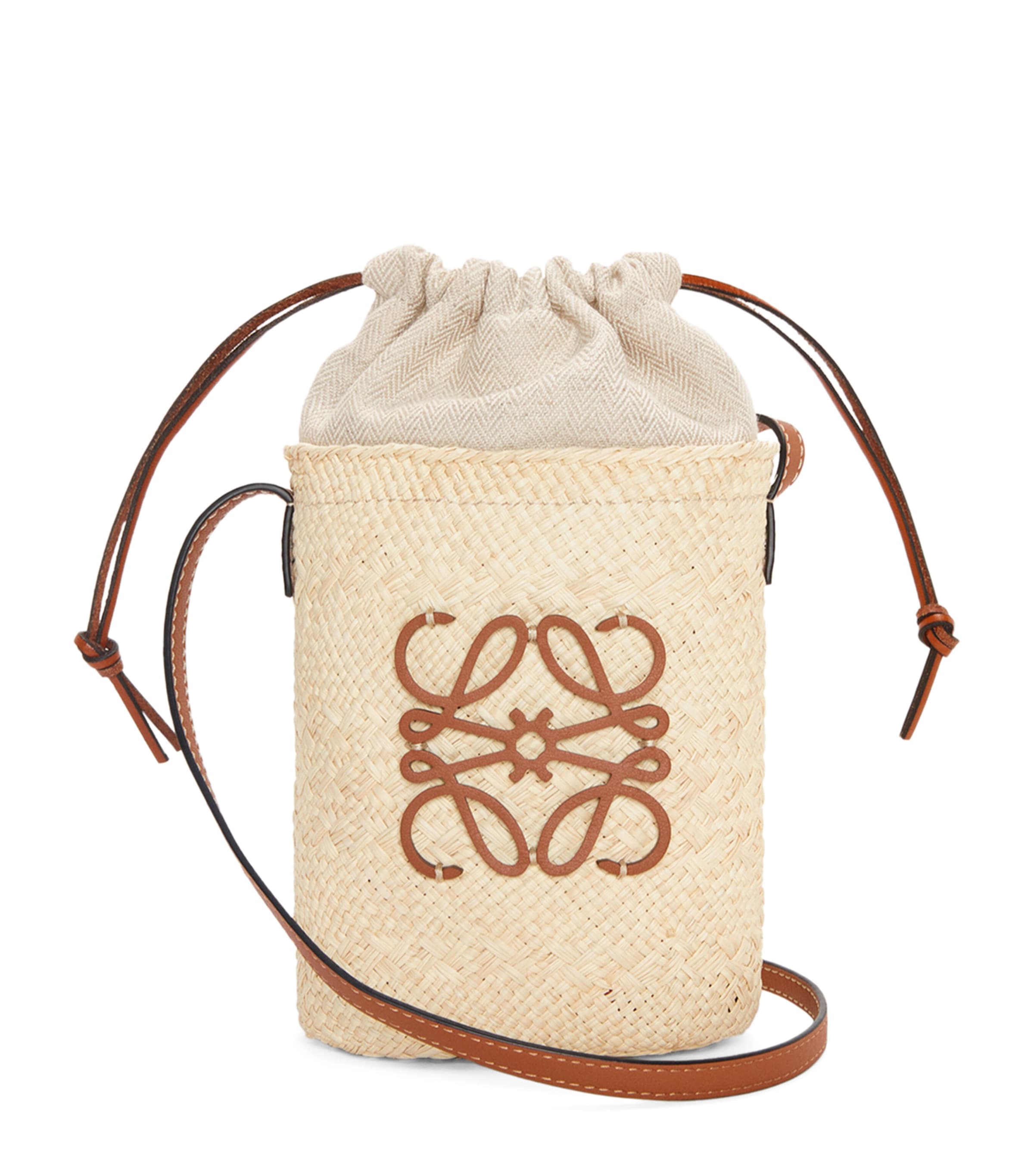 LOEWE Beige x Paula’s Ibiza Straw Bucket Bag