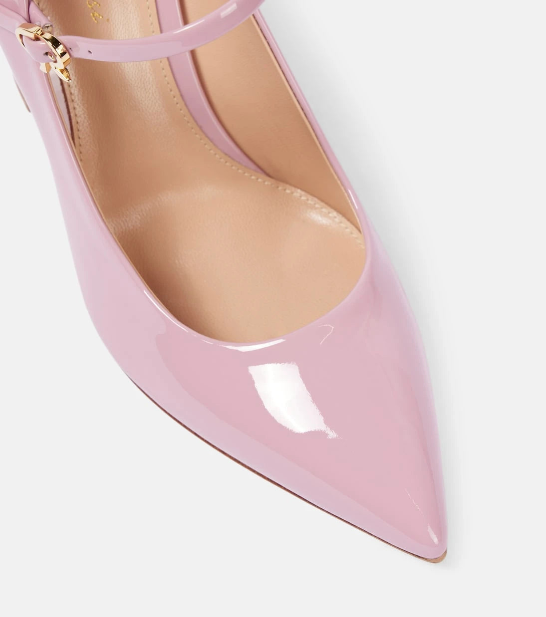 Gianvito Rossi - Ribbon Jane patent leather pumps