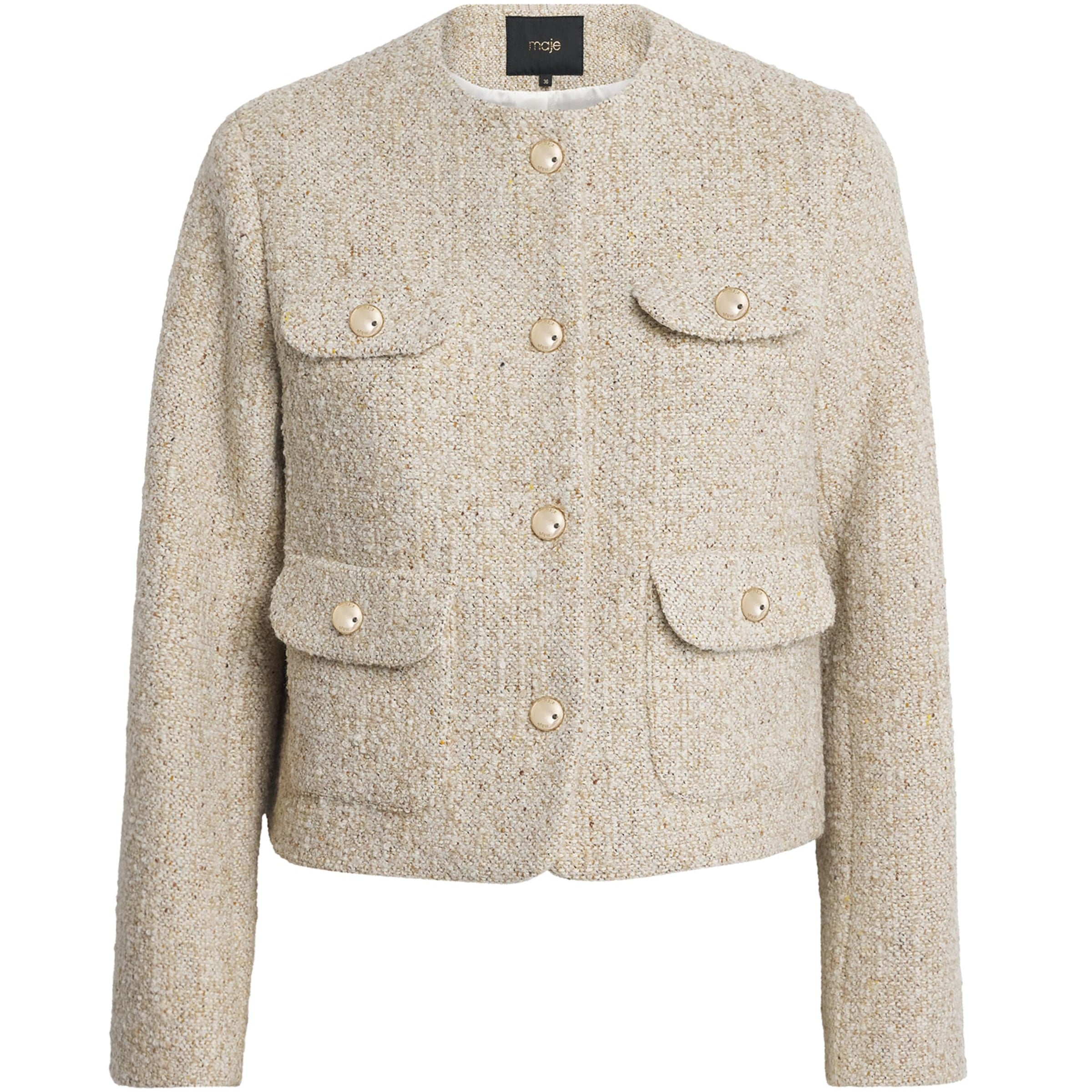 White Bouclé Tweed Jacket
