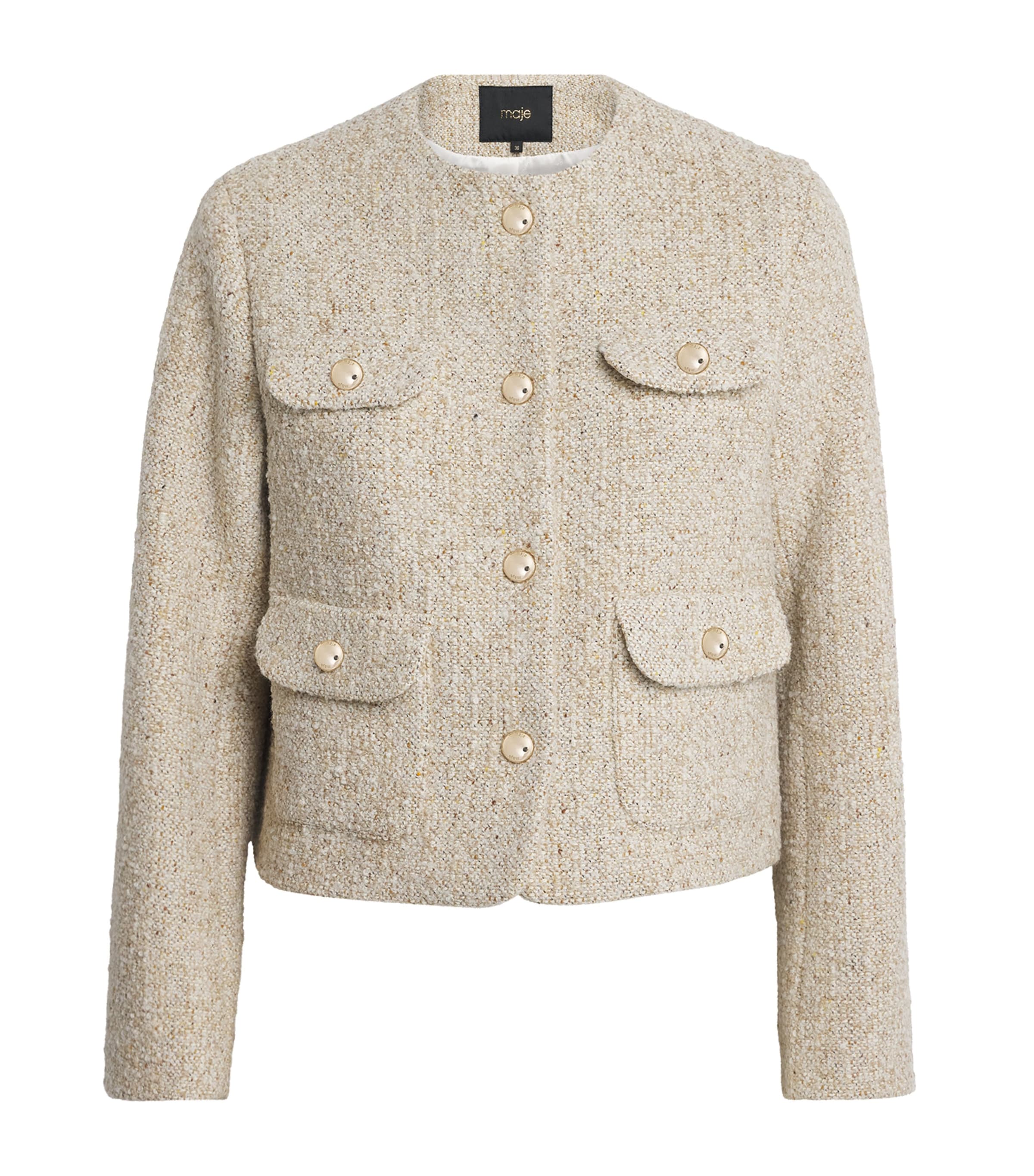White Bouclé Tweed Jacket