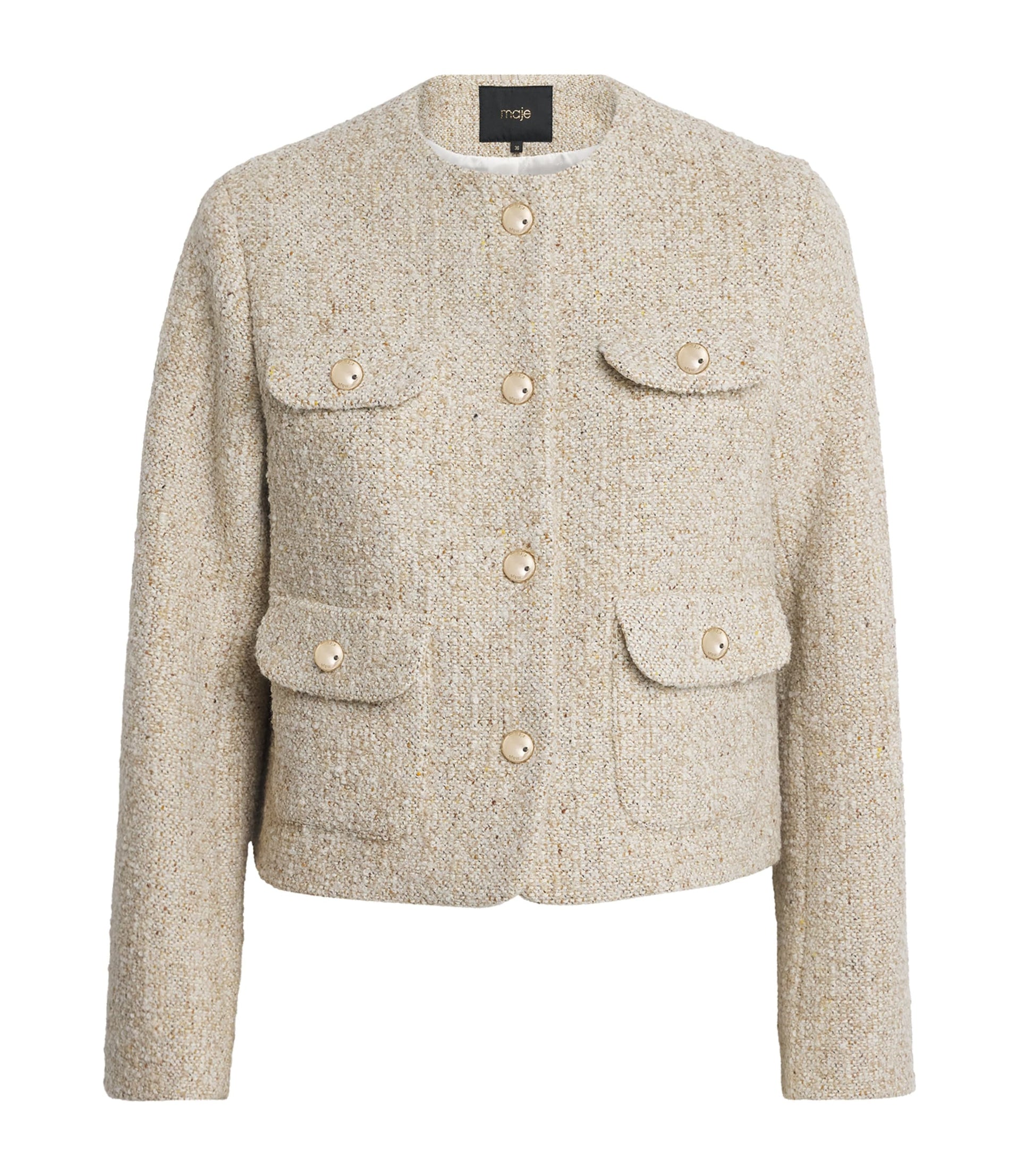 White Bouclé Tweed Jacket