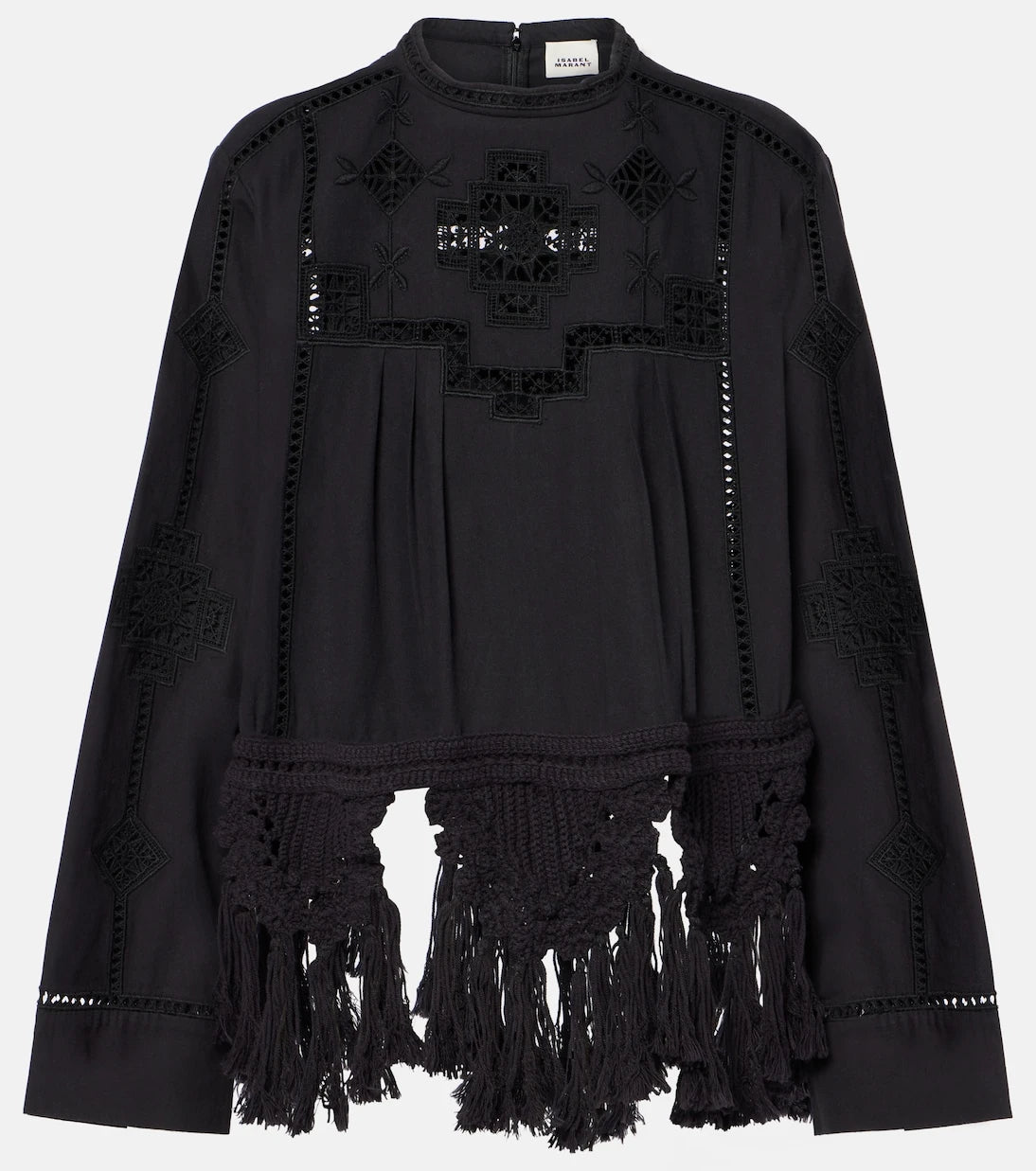 Isabel Marant - Severine open-knit macramé cotton blouse